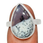 Natural Merlinite Dendritic Opal - Turkey 925 Silver Ring Jewelry s.7.5 CR41160