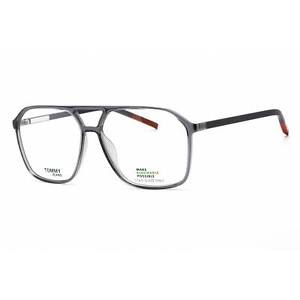 Tommy Hilfiger Men's Eyeglasses Grey Plastic Rectangular Frame TJ 0009 0KB7 00