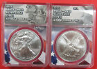 2 Coins - 2021 Type 1 & Type 2 Silver Eagles ANACS MS70. First Strike. (324332)