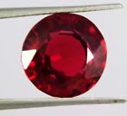 8+ Ct NATURAL Flawless Mozambique Red Ruby Round Cut Loose Certified Gem