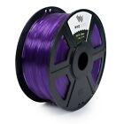 WYZworks 3D Printer Premium PETG Filament 1.75mm 1kg/2.2lb - Purple