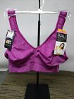 Bali Women's Size Small Cool Comfort Wirefree Bra DF3484 Showtime Fuc NWT
