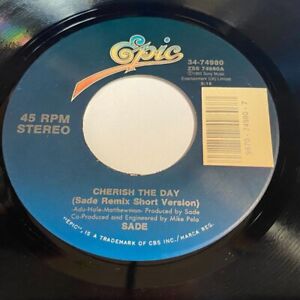 New ListingSade: Cherish The Day (Sade Remix Short Version) / (Ronin Remix) 45 - Epic