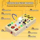 Toddler Busy Board, Montessori Toys for 1 2 3 4 Year Old, Wooden LED Busy Board