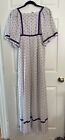 Vtg Women's House Dress Night Gown Size Large Prairie Flow Long Lined