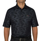 Greg Norman Golf Shirt Play Dry  Performance Sz Medium Black Print