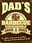 Dad's BBQ, Retro metal Sign/Plaque, Gift, Home, Kitchen, Garden