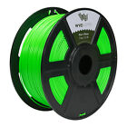 Fluorescent Green PLA 1.75mm WYZworks 3D Printer Premium Filament 1kg/2.2lb
