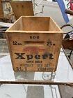 Vintage Wood Western Small Arms Ammo Shot Shells Xpert Crate