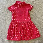 Tea Collection polka dot dress berry strawberry button accent cotton kid's 7
