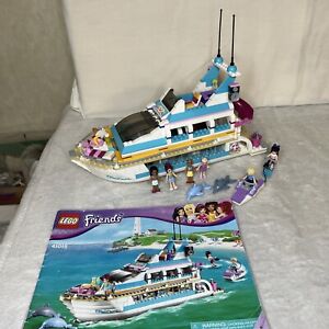 LEGO Friends 41015 Dolphin Cruiser Complete Manuals No Box + 3 Extra Minifigs!!!