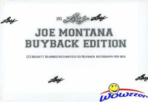 2021 Leaf JOE MONTANA BUYBACK Edition HOBBY Box-Joe Montana BECKETT Slabbed AUTO