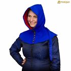 Late Medieval Lady Buttoned Hood 15th Century Reenactment LARP Movie Prop Blue