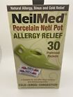 NeilMed  Porcelain Neti Pot Green with 30 Premixed Packets Allergy Relief