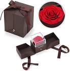 New ListingRoses Gift Preserved Real Rose with Jewelery Box, Artificial Flowers Decor Roman
