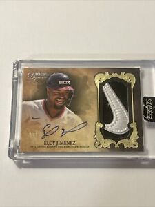 2021 Topps Dynasty Eloy Jimenez On Card 1/1 Gold Auto 1 Of 1 Nike Patch Encased