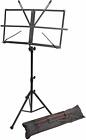 New Windsor Band Foldable Music Sheet Stand With Travel Bag | Black | 050151-BK