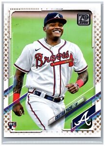 #187 Cristian Pache RC Atlanta Braves 2021 Topps Excl Gold Star Parallel *RL
