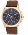 Guess Mens Vertex Multi Dial Leather Strap Watch | 44mm | W1217G2