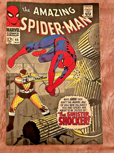 AMAZING-SPIDER-MAN 46 (1967) 6.0 Heritage Auctions. SUPER-GLOSSY! 1ST SHOCKER !