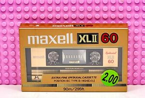 MAXELL XL II   60    VS. I      TYPE II    BLANK CASSETTE TAPE (1) (SEALED)