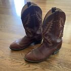 Abilene Mens Brown Leather Western Boots Size 10.5 Classic