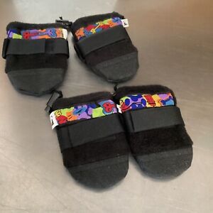 Fido Tiny Fleece Dog Booties Winter Boots Paws Outside Walk Ice Snow Protection