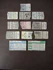 Lot Of 12 Vintage Concert Ticket Stubs From  70's, 80's,  90's.