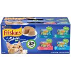 Friskies Pate Wet Cat Food Variety Pack, Seafood Favorites,(32 Pack)5.5 oz. Cans