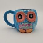 New ListingOwl Coffee Mug Hand Painted  Pottery Cute Vintage