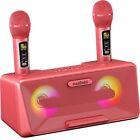 MASINGO Karaoke Machine for Adults and Kids with 2 Wireless Microphones Porta...