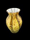 Czechoslovakia Bohemian Cased Spatter Art Glass Vase - Signed/stamped Czechoslov