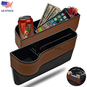 2x Car Van Seat Gap Catcher Filler Storage Box Pocket Organizer Holder Decorate