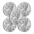 2024 1 oz American Silver Eagle Coin (BU - Lot of 5)