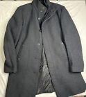 Zara Coat Mens Size XL Long Sleeve Button Zip W Pockets Casual Dark Grey A060923