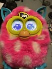 Furby Boom Interactive Talking Toy Pink with White Spots Blue Ears Feet Manual
