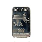 Massachusetts 50 State 1/2 Ounce .999 Silver Bar by Federated Mint
