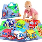 Baby Toys 6 to 12 Months - Soft Car Toys for 1 Year Old Boy Girl with Playmat