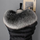 100% Real Fox Fur Collar Genuine Scarves Winter Jackets Hood Trim Warm Shawl