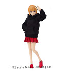 1/12 Scale Female Soldiers Clothes Model Hoodie Sweatshirt&Skirt Clothes Suits