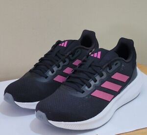 New Women's Adidas Run Falcon 3.0 Running Shoe Black and Pink