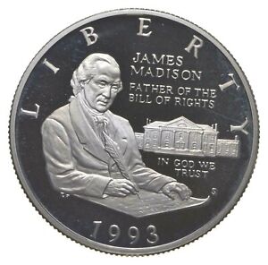 1993 PROOF - Bill Of Rights - James Madison  - Commemorative Half Dollar