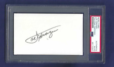 Joe Frazier Autographed 3x5 Card Professional Boxing Champion PSA SLABBED
