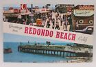 Vintage Postcard Redondo Beach California Fisherman's Wharf Pier Shops