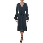 C/Meo Collective Womens Blue Bell Sleeves Knee-Length Cocktail Dress M BHFO 9688