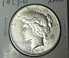1923-D Peace Silver Dollar XF/AU Detail Denver Mint Dollar (42124)