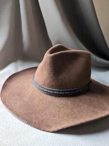 vintage USA made STETSON stallion 7-1/4 cowboy XX WOOL western brown hat