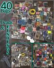 FINDINGS & BEADS 40 Bags Jewelry Making Lot Supplies Pendants Wire Closures👑🐝
