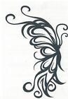 LOT OF 2 TRIBAL BUTTERFLY BLACK Temporary Tattoo YOU WILL GET 2 PER LOT