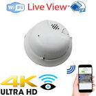 4K UHD Spy Camera WiFi Hidden Wireless Security Nanny Cam Smoke Detector